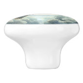 Wasserfarben-Schrei Keramikknauf (Seitenansicht)