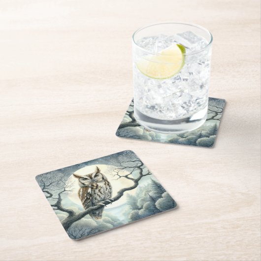 Wasserfarben-Schrei Rechteckiger Pappuntersetzer (Vor Ort)