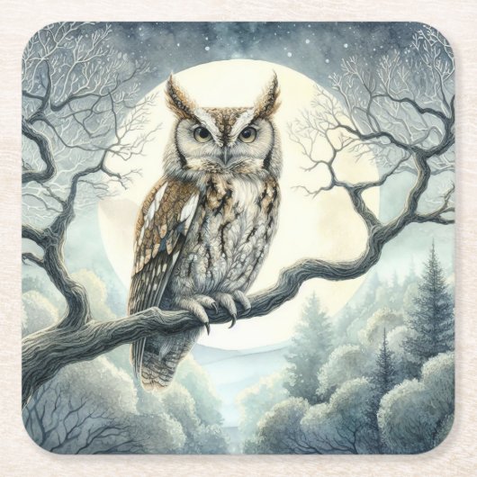 Wasserfarben-Schrei Rechteckiger Pappuntersetzer (Vorderseite)