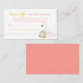 Wasserfarben-Schwan-Babydusche-Windeln-Windeln Begleitkarte (Vorne/Hinten)