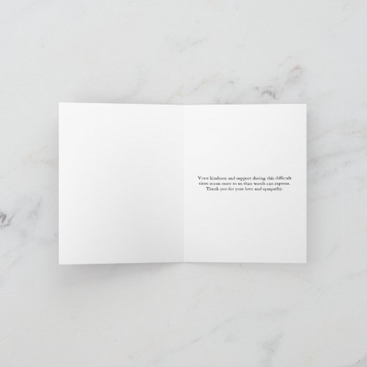 Wasserfarben Seascape Beileid Vielen Dank Hinweis  Dankeskarte (Innenseite)