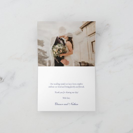 Wasserfarben Seashell Corals Summer Wedding Dankeskarte (Innenseite)