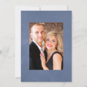 Wasserfarben Seefahrt Schönes Hochzeitsstich Foto  Einladung (Rückseite)