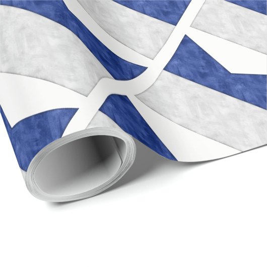 Wasserfarben-Seefahrtzeichen Geschenkpapier (Rolleneckpunkt)