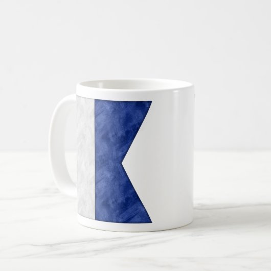 Wasserfarben-Seefahrtzeichen Kaffeetasse (Vorderseite Links)