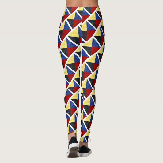 Wasserfarben-Seefahrtzeichen Leggings (Rückseite)