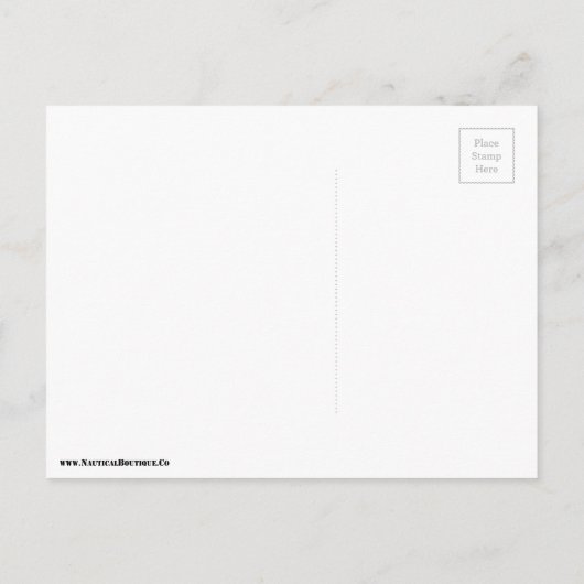 Wasserfarben-Seefahrtzeichen Postkarte (Rückseite)