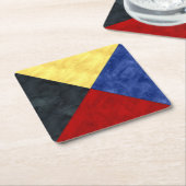 Wasserfarben-Seefahrtzeichen Rechteckiger Pappuntersetzer (angewinkelt)