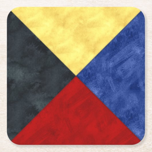 Wasserfarben-Seefahrtzeichen Rechteckiger Pappuntersetzer (Vorderseite)