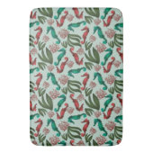 Wasserfarben-Seepferd-Minze-Wassermuster Badematte (Vorderseite Vertikal)