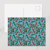 Wasserfarben-Seepferd-Muster Postkarte (Vorne/Hinten)