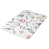 Wasserfarben: Segler Badematte (Schrägansicht)