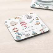 Wasserfarben: Segler Getränkeuntersetzer (Linke Seite)