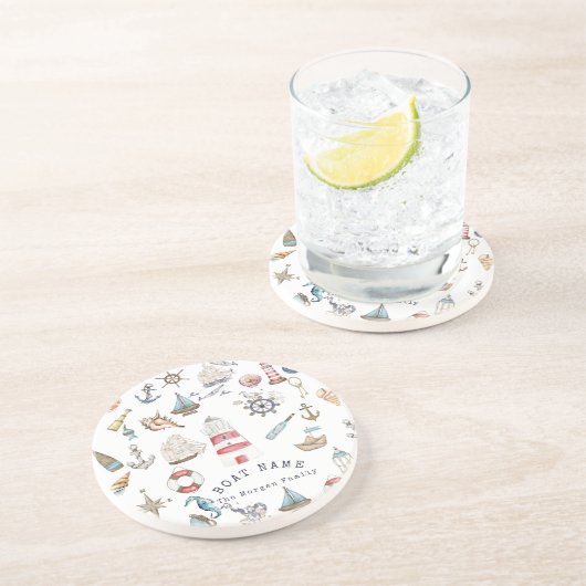 Wasserfarben: Segler Getränkeuntersetzer (Seite)