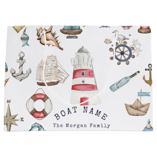 Wasserfarben: Segler Große Geschenktüte (Vorderseite)