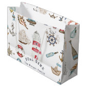 Wasserfarben: Segler Große Geschenktüte (Vorderseite Schrägansicht)