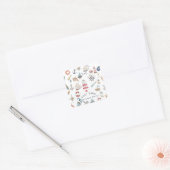 Wasserfarben: Segler Quadratischer Aufkleber (Umschlag)