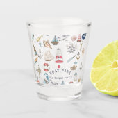 Wasserfarben: Segler Schnapsglas (Vorderseite)