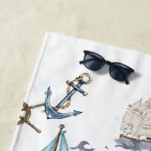 Wasserfarben: Segler Strandtuch (Beispiel)