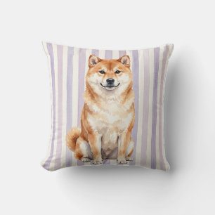 Wasserfarben-Shiba-Inu-Hund-Wurfkissen Kissen