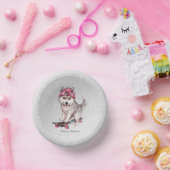 Wasserfarben-Siberischer Husky-Papier-Schüssel Pappteller (Party)