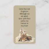 Wasserfarben-Siegel für Memorial Memory Card Visitenkarte (Rückseite)