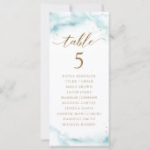 Wasserfarben-Sitzplan-Karten mit Gästennamen (Rückseite)