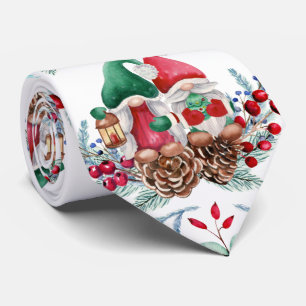 Wasserfarben-Skandinavien-Gnome Krawatte