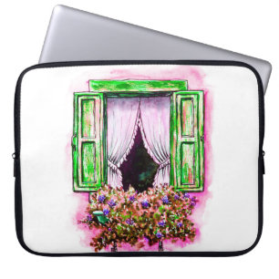 Wasserfarben-Skizze Traditionelles, altmodisches F Laptopschutzhülle