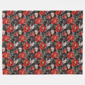 Wasserfarben skizziert detailliertes Muster reizvo Fleecedecke (Vorderseite (Horizontal))