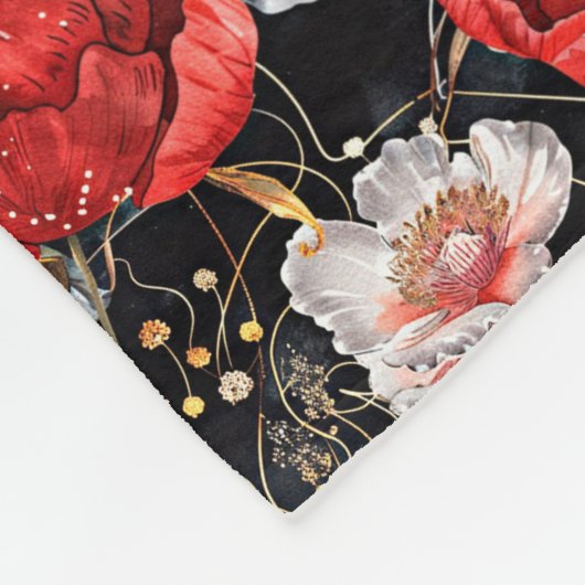 Wasserfarben skizziert detailliertes Muster reizvo Fleecedecke (Ecke)