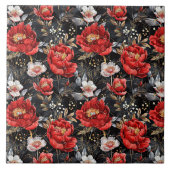 Wasserfarben skizziert detailliertes Muster reizvo Fliese (Vorderseite)