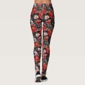 Wasserfarben skizziert detailliertes Muster reizvo Leggings (Rückseite)