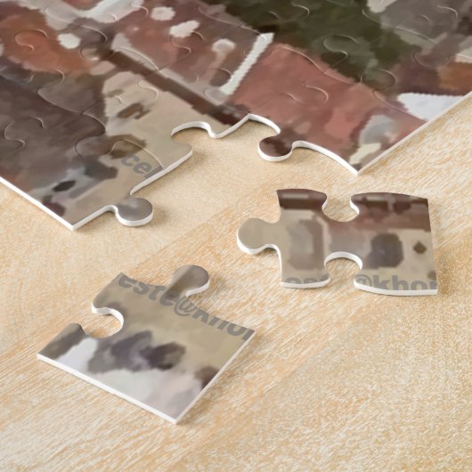 Wasserfarben-Skyline von Lissabon-Puzzle Puzzle (Seite)