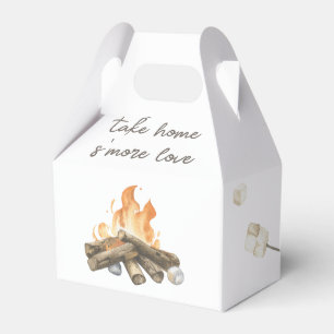 Wasserfarben S'more Lagerfeuer 1. Geburtstag Geschenkschachtel