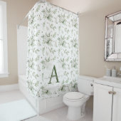 Wasserfarben Snowberry White Cedar Branch Weihnach Duschvorhang (Beispiel)