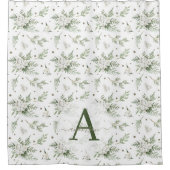 Wasserfarben Snowberry White Cedar Branch Weihnach Duschvorhang (Vorderseite)