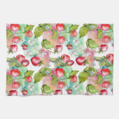 Wasserfarben Sommer Erdbeermuster Geschirrtuch (Horizontal)