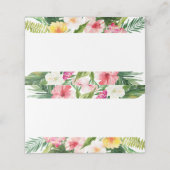 Wasserfarben Sommer Tropisches Party Gedeckte Plat Platzkarte (Außenseite Aufgefaltet)