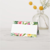 Wasserfarben Sommer Tropisches Party Gedeckte Plat Platzkarte (Rückseite)