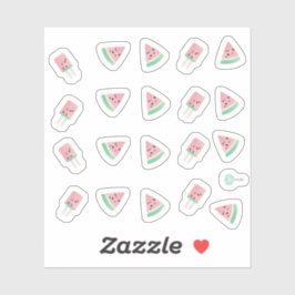 Wasserfarben Sommer Wassermelone Pop Aufkleber