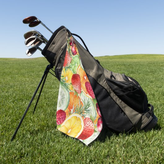 Wasserfarben Sommerfrucht Golfhandtuch (Gras)