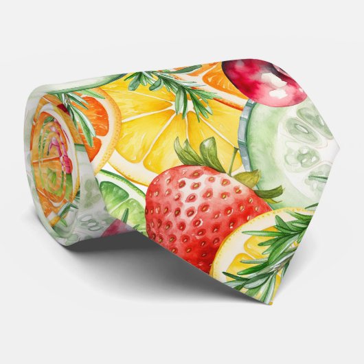 Wasserfarben Sommerfrucht Krawatte (Gerollt)