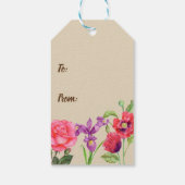 Wasserfarben Sommerliche Blume BlumenMuttertag Geschenkanhänger (Rückseite)