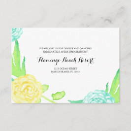 Wasserfarben Sommerliche Blume Hochzeitskarte Einladung