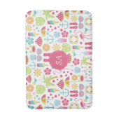 Wasserfarben Sonne Drehte Flop Sommer Beach Thema Badematte (Vorderseite Vertikal)