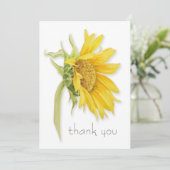 Wasserfarben Sonnenblume Danke Karte (Stehend Vorderseite)
