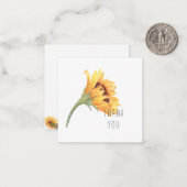 Wasserfarben Sonnenblume Danke Name der Karte (Vorderseite/Rückseite Beispiel)