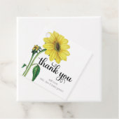 Wasserfarben Sonnenblume Danke Sticker Geschenkanhänger (Beispiel)
