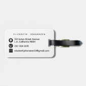 Wasserfarben Sonnenblume Girly Stylish Floral Mono Gepäckanhänger (Rückseite horizontal)